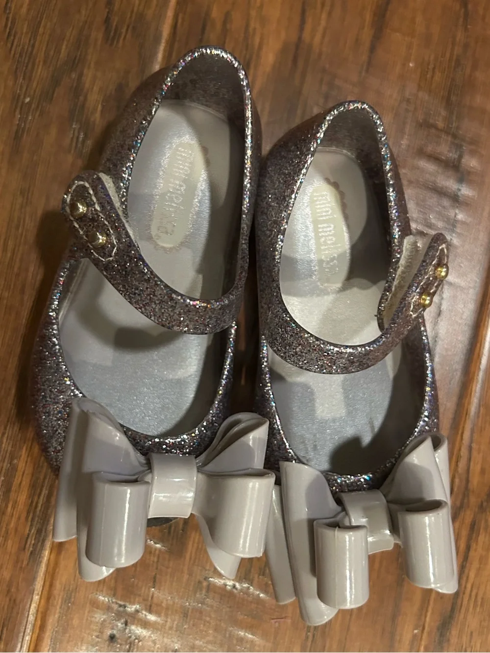 Mini Melissa Ultragirl Sweet III Mary Jane size 3 glitter jelly shoe
